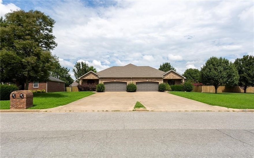 Gorgeous 2 level duplex in a great location with 4 bedrooms, 2 baths & 2 car garage.  Main level has spacious living room with additional sitting or dining area, good-sized primary bedroom and guest bedroom. Primary bath has double vanity sinks and large walk-in shower and fabulous walk-in closet. Washer/dryer hookups in laundry room. Second level has two bedrooms and a full bath. Large wood deck, privacy fence and huge yard.