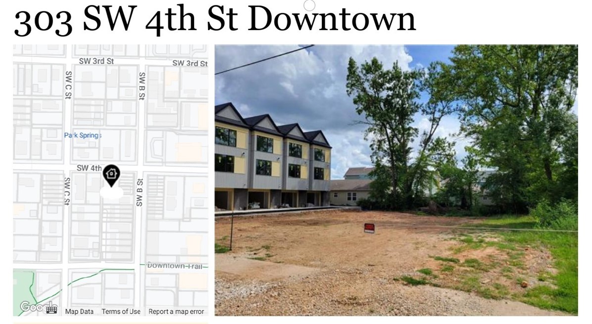 Downtown Bentonville Lot. Amazing location for a single family home or multifamily development. Zoned Downtown Edge. Walking distance to everything Downtown! Just minutes from Bentonville Square, biking tails, Crystal Bridges Museum, The Momentary, and the new Walmart Campus.