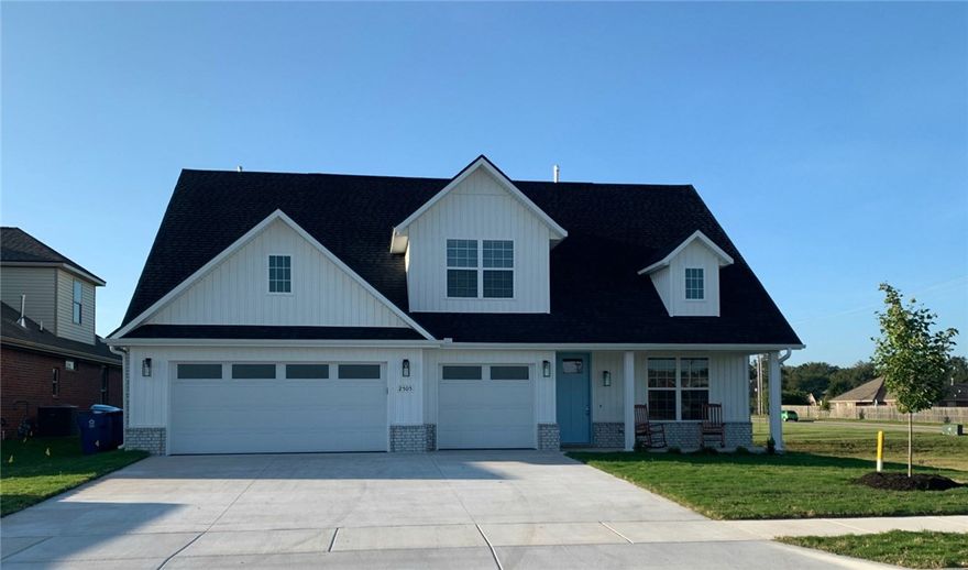 Custom Home by Crestwood Homes in new subdivision in Bentonville