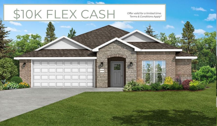 This 3 bed, 2 bath 1714 square foot floor plan offers a coffee bar! With an open concept living space and covered patio, this house is perfect for entertaining! Complete with a large primary suite with dual closets.

*Taxes subject to change based on new construction.*