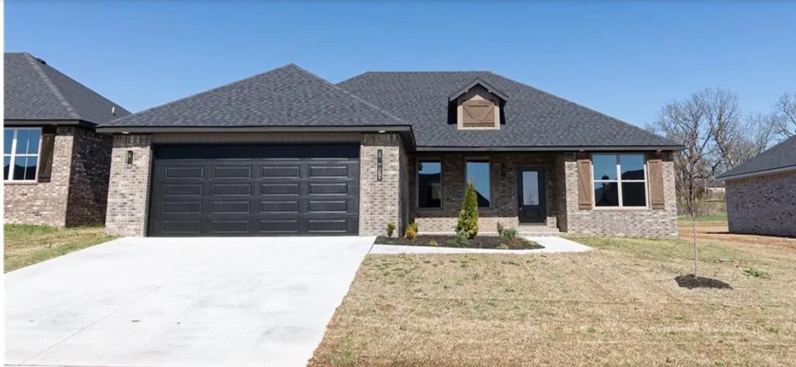 Step into this immaculate 3-bedroom, 2-bathroom home, newly built in 2024 and designed for modern comfort. Featuring 1,713 square feet of well-planned space, this home showcases a classic brick exterior, an open living area with vaulted ceilings, and luxury vinyl plank flooring throughout.
The kitchen is a standout, offering a large island with granite countertops, along with ample cabinets and drawers for extra storage. A split floor plan provides privacy and functionality, while custom built-ins throughout add convenience and charm.
Located just 10 miles from the University of Arkansas, this home offers easy access to campus, shopping, dining, and entertainment — making it perfect for faculty, students, or anyone seeking a short commute to Fayetteville.
Don't miss the opportunity to own this move-in ready gem!