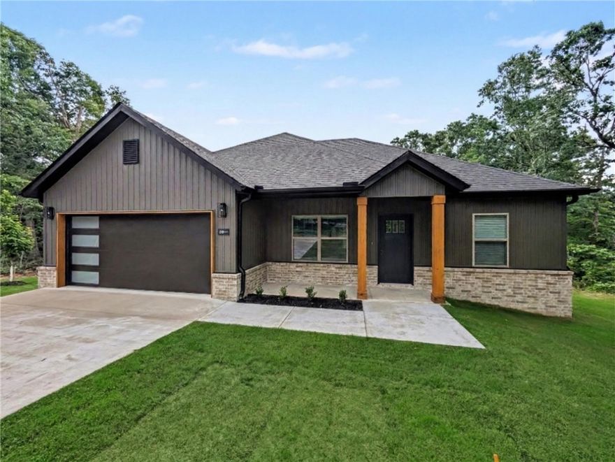 Welcome To Your Next Home At 4 Bayloch Lane! This Plan Has Built A Fanbase For Good Reason, It Delivers Big Where It Counts Without A Single Wasted Square Foot. Step Inside To A Wide Open Living Space With Vaulted Ceilings, Beam Treatments That Actually Earn Their Keep, And A Floor-To-Ceiling Fireplace Flanked In Statement Tile That Anchors The Whole Room. Custom Cabinets And 3CM Granite Run Throughout The Kitchen And Baths, No Shortcuts, No Exceptions. Smart Split Floorplan Keeps The Primary Suite On Its Own Side Of The House Where It Belongs. That Suite Features A Dual Vanity, Full Custom Tile Shower, And A Walk-In Closet. Covered Front Porch And Back Deck Frame The Outdoors, And The Backyard Is That Rare Bella Vista Flat That People Actually Look For. Golf And Amenities Just Down The Street. Easy Interchange Access. This One Is Just Getting Underway; Still Time To Get In On Selections And Make It Yours. EstComp June 2026. 3rd Room To Be Considered Bonus/Office, Or Other Non-Sleeping Room. Signed Agreement Rqd.