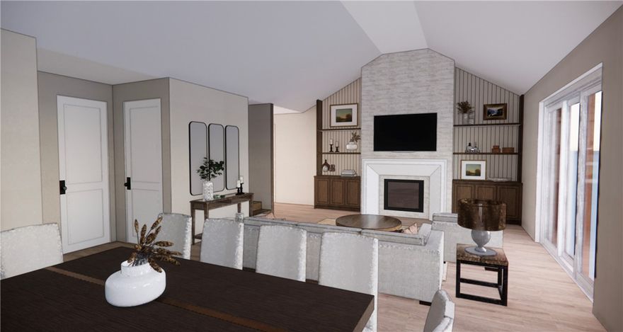 New construction by Black Walnut Custom Homes, offering 4 bedrooms, 3 full bathrooms, and 1 half bath across 3,019 sq ft of thoughtfully designed living space. This two-story home features an open-concept main level with vaulted ceilings and a floor-to-ceiling stone fireplace. The designer kitchen includes custom cabinetry, a contrasting stained island, quartz countertops, statement vent hood, and large center island ideal for entertaining. The main-level primary suite offers a spa-inspired bath with custom finishes and quartz surfaces. Upstairs provides 3 additional bedrooms, including a Jack-and-Jill layout, plus flexible space for guests or work-from-home needs. High-end selections throughout include wide-plank LVP flooring, curated tile, designer lighting, and refined trim details. Exterior showcases a modern aesthetic with brick and vertical siding. Find your future home today with this rare opportunity to own a design-forward new construction in East Fayetteville!!