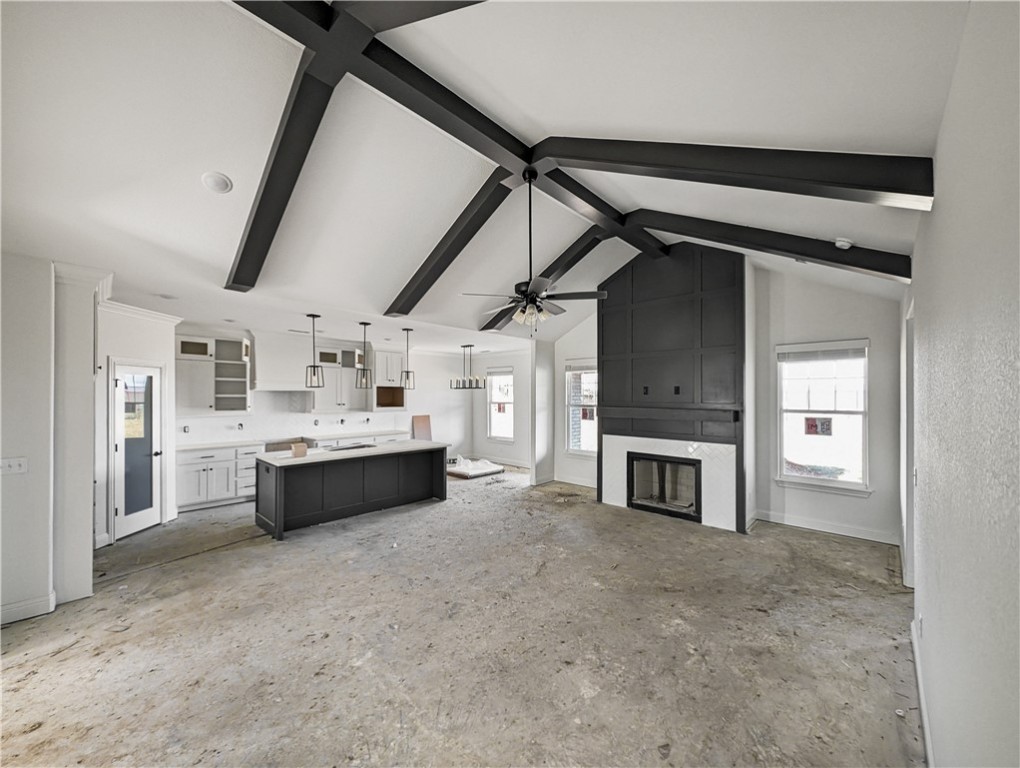 Welcome To Your Next Home! Spicy New Construction In The Brand New Edgewood Estates Bentonville/Centerton. This "Ramsey" Plan Is A Popular Pick! It Lives Big And Offers A Spacious Split Layout, 4 Bedrooms, 3 Full Baths, 3 Car Garage, And Large Covered Patio w/ TV And Gas Grill Connections. This Particular Model Is Loaded Up With Vaulted Ceiling w/ Centered Fireplace. And Check Out That Beamed Ceiling And Detail Trim Work On The Fireplace! You Will Also Enjoy Custom Cabinets Throughout And Upgraded Kitchen Cabinet Set w/ Cabinets To Ceiling, Glass Inserts, Custom Vented Hood, And More! Kitchen Also Features, Built-in Micro, UC Lighting, Pantry, And Will Offer A Tile Backsplash. Primary Suite w/ Crown. Dual Vanity, Soaker Tub, Tile Shower, Potty Closet, Dual Walk-in Closets In Primary Bath. Front Bedroom Has Full Bath Across The Hall. 2 Other Secondary Bedrooms Sit Down The Hall From 3rd Full Bath. This One Will Be Wrapping Up Jan 2024. Come See!