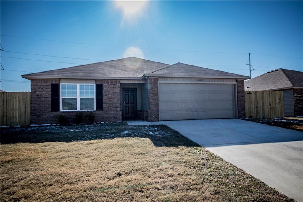 Newer construction ready to move in! Come see this home today! Home features: 3 bedrooms, 2 bath, 2 car garage home with central heat and air! Large fenced backyard. Located right down the road from Bentonville HS West!