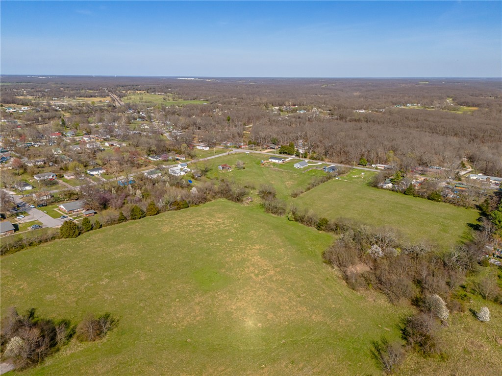 Aerial view of residential area