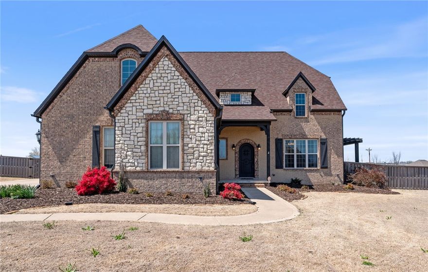 Located on beautiful 0.7-acre lot, this stunning European-style family home offers 4 spacious beds, 3.5 baths and an inviting layout designed for comfort and style. Elegant exterior features classic architectural details, while the interior boasts high ceilings, custom moldings and abundant natural light. The kitchen comes w/all appliances, Carrara marble countertops and island, seamlessly flowing into open-concept living area. Perfect for entertaining! Primary suite is a private retreat w/ soaking tub, dual vanities and walk-in shower. Additional bedrooms are generously sized w/plentiful closet space and access to well-appointed bathrooms. Enjoy outdoor living with a charming pergola, patio and expansive backyard, offering endless possibilities for relaxation or recreation. Plenty of space to build outdoor kitchen or pool. Located only 4 minutes to I49. European charm and modern convenience combined with an unbeatable price make this a true gem you don't want to miss!