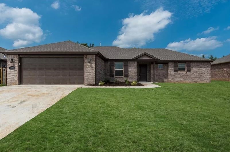 New Construction home in Gravette. Great location, near high school and downtown. Home features 4 bedrooms, 2 bathrooms. Granite counters in kitchen and energy star appliances. Covered patio and privacy fenced backyard.