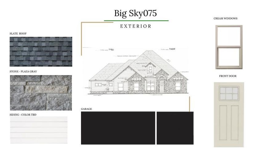 Step inside this stunning one-story home with 4 bedrooms and 3 bathrooms. Big Sky subdivision has that true Montana feel with rock and wood detailed exteriors.  With an open floor plan you get the luxury of comfortable easy living! The kitchen and living room flow right into the bonus room perfect for lounging, entertaining, or movie nights with friends and family.   The backyard has a covered patio with a gas fireplace and plenty of room to roam!  Come select the interior finishes to make this house feel like home.