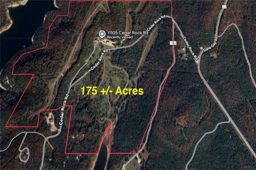 175 Acres lakefront on Beaver Lake with a private single-slip boat dock and a swim platform permitted – Endless Possibilities! Rare opportunity to own breathtaking acres with direct lake frontage on beautiful Beaver Lake. This expansive property offers the perfect blend of open land and forest—31 acres of rolling pasture complemented by 144 acres of mature timberland, ideal for recreation, hunting, or future development. The property features two residences: a charming 1,442 sq. ft. primary home and a spacious 1,920 sq. ft. guest house built in 2005, additional improvements include a 66’ x 46’ pole barn, perfect for equipment, storage, or livestock. Enjoy direct access to Beaver Lake - rare and highly desirable assets for lakefront living. Whether you envision a private retreat, hunting getaway, or a future development project, this property delivers unlimited potential. Don’t miss this extraordinary chance to own a large tract on Beaver Lake with room to build, grow, and enjoy the outdoors. Also see MLS1323836