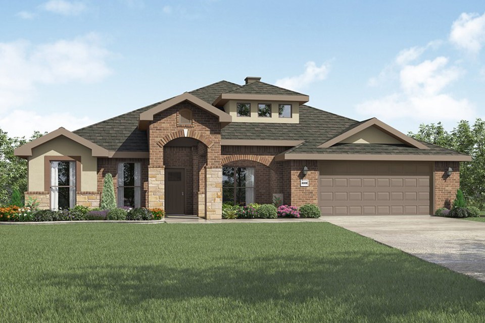 The 2300KI Series offers a large family, dining, and kitchen area with granite countertops ideal for hosting guests. An open design layout and fireplace create a welcoming space for family time. With over 2,300 square feet of living space, this home has four bedrooms and three bathrooms. The large master suite offers a spacious walk-in closet, his and hers bathroom vanities, and separate tub and shower.
Taxes subject to change based on new construction.
