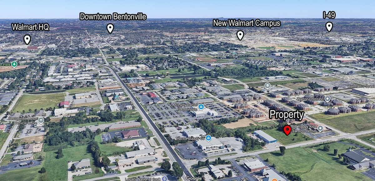 1.75 acres of prime Commercial (C-2, General Commercial) land with approximately 270ft of road frontage on SE 28th in the city of Bentonville. This parcel is considered Urban Corridor and is situated in a busy office & retail district. Located just off Walton Blvd/Hwy 71B, this property is minutes from the Walmart Corporate Headquarters, Bentonville Airport and Bentonville Square.