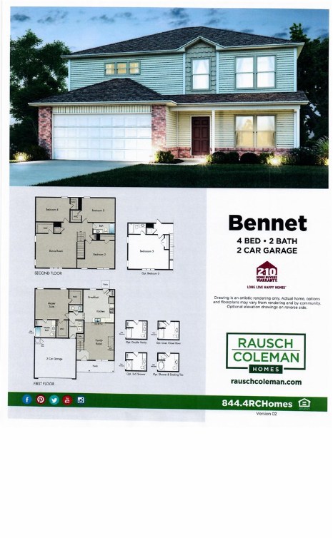 4 bedroom - 2 1/2 bath - Large bonus room upstairs - all rooms are spacious.
