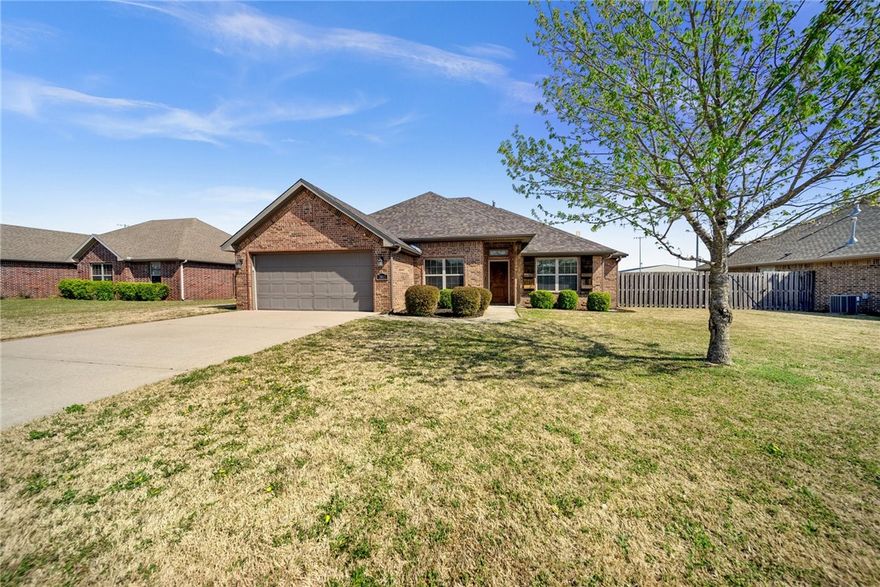 Seller will pay $3000 of Buyers closing costs and/or prepaids!!  Welcome to this lovely one level 4 bedroom, 2 bath home situated right off Jones Rd near Harber High, Medical facilities, shopping, & restaurants.  Step inside to see a bright & open living space with high ceilings, fireplace & abundant light.  A formal dining room could also serve as an office. The kitchen boasts granite counter tops, stainless appliances, breakfast bar, & pantry.  The primary suite is a private retreat en-suite with double sinks, jetted tub, walk-in shower, & large walk-in closet. Three additional bedrooms provide plenty of space for family, guests, or a home office. Carpet is only in the bedrooms.  Outside, enjoy the oversized fenced back yard and storage building, perfect for outdoor activities.   Don't miss this opportunity to own a home in this prime location. New roof 10/2023, new carpet, paint & AC compressor in 3/25.