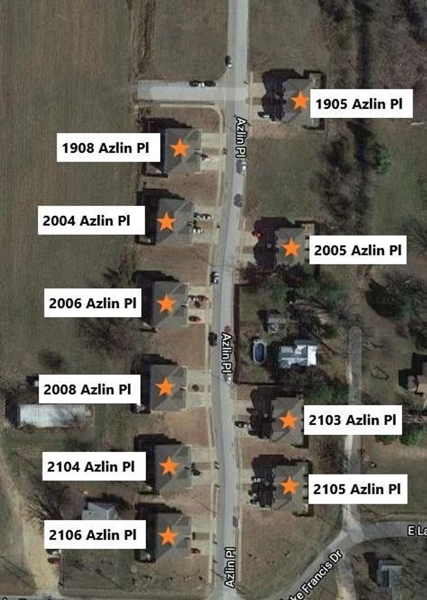 Excellent Investment Opportunity with this 40 unit townhouse complex in Siloam Springs. Property is 3 miles or less to everything in Siloam Springs! Complex has ten 4-Plex Buildings For Sale! Each building is parceled individually and includes two 3 bedroom units & two 2 bedroom units each being approx 1200 sq ft with ceramic tile flooring downstairs and in upstairs bathroom with carpet on stairs, bedrooms and hallway. All units have a 1 car garage, fenced in back yard and come with fridge, stove, microwave, dishwasher, washer & dryer. *Seller is willing to split up buildings/parcels in smaller packages but not individually, see ML# 1216123 for smaller package listing, contact listing agent for details. 1031 Tax Exchanges will take priority over any other offers.