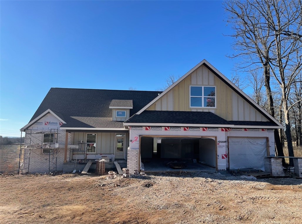 Beautiful Highfill New Construction on 1.07 Acre in Bentonville School District! This home features great amenities, including a large 3 car garage, split-floorplan, open layout, and much more. Home will feature Luxury Vinyl Plank flooring and Quartz Counters. Foyer entry welcomes you in. Spacious living room has gas fireplace, vaulted ceiling w/wood beam and large windows overlooking your private backyard. The kitchen features a great layout with large dining space, island w/counter seating, gas range, and large pantry! The primary suite is secluded and has tray ceiling detailing, large, attached bath with tub and spacious walk-in shower, as well as a well-appointed WIC. On the other side of the home, there are three guest bedrooms. A large guest bathroom has double vanity and combo tub/shower. Upstairs is a large bonus rooms and a half bathroom. Entry from the garage features built-in storage area, and access to the separate laundry room. Welcome home!