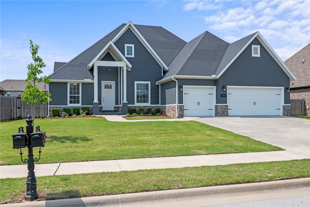 Beautiful home in Tuscany Subdivision that features 3,449 sf, 5 Bed/4 full baths/3 car garage, bonus room, 2 living areas, eat in kitchen & formal dining room. This floor plan is perfect for entertaining! Master suite features a large bedroom, tiled shower, soak tub, walk-in closet, dual sinks & private access to the large covered & uncovered patio. Home also features Shiplap, 2 inch blinds, 3 cm granite, custom cabinets, crown molding, vinyl low E glass windows, ring doorbell, central vac, app controlled thermostats & garage door openers, yard sprinkler system & more! The Tuscany neighborhood amenities include community pool, clubhouse, sports courts & playground. Situated adjacent to Hellstern Middle School & Har Ber High. Minutes from access to I-49, Arvest Ballpark & Arkansas Children's Hospital NWA. Home is "move in" ready and a must see! With acceptable offer Seller is giving Buyers $5,000.00 to use at their discretion and a Buyer Agent Bonus of $3,000.00. Call to schedule your private tour today.