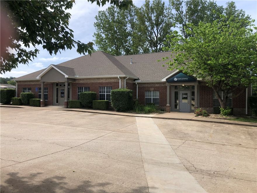 2 long term tenants in place. One wing has small office structures that share common restroom and breakroom. Some tenants in place with some spaces available.
