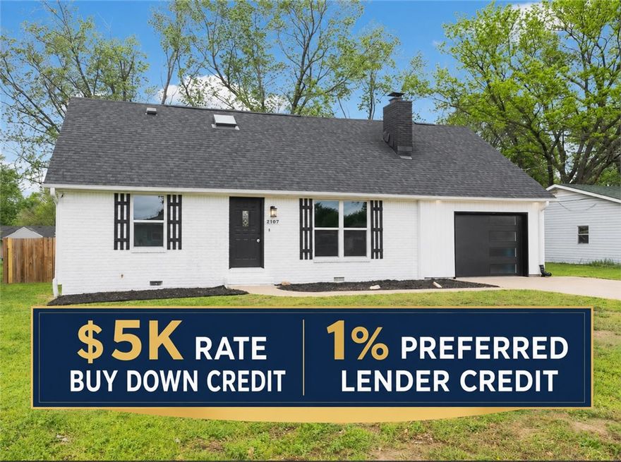 One of the best locations in Bentonville, this is the only walkable neighborhood to the new Walmart campus and puts you
Minutes to the music, culinary and cultural epicenter of downtown. This beautifully updated 4-bedroom, 2-bathroom home offers 1,760 heated square feet of modern living space, fully refreshed from top to bottom. The interior and exterior boast a fresh coat of paint, complemented by brand-new LVP flooring that flows throughout the home, including the remodeled living room featuring a cozy fireplace. The heart of the home is the stunning kitchen, which has been completely reimagined with brand-new cabinets, sleek quartz countertops, and a full suite of new stainless steel appliances.
Both bathrooms have been elegantly remodeled, and a new water heater ensures efficiency. For year-round comfort, the sunroom has been updated with a dedicated mini-split HVAC system, while the roof was replaced in 2024 for long-term peace of mind.