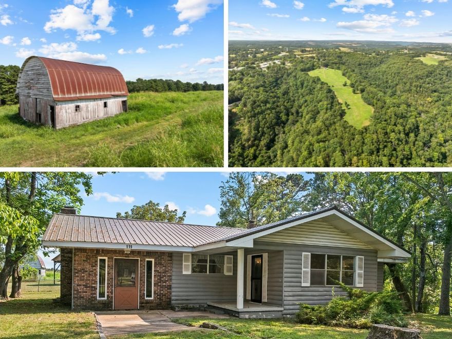 Rare opportunity to own almost 30 acres on all paved roads in a prime Omaha location. This 2-bedroom, 2-bath home sits on 28.67 recently surveyed acres and offers excellent proximity to Branson, Table Rock Lake, and Bull Shoals Lake. The property includes a 1-car carport and is being sold as-is, giving buyers the chance to make the space their own. With its land, location, and potential, this one is hard to find.