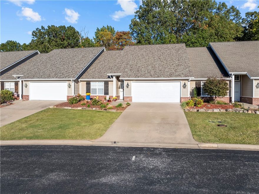 Welcome to Regency Condominiums! NEW roof just installed! This beautifully maintained 2-bedroom, 2 bath home offers over 1,700 sq ft of comfortable living just minutes from Harrison Country Club and golf course. The study could serve as a 3rd bedroom with slight modification. Enjoy a spacious open floor plan with large windows, walk-in closets, and plenty of storage. The kitchen is equipped with modern appliances and opens to the living and dining areas, perfect for entertaining. Sunroom that lead to the back yard is a perfect place to relax and unwind. The primary suite features a private bath and generous closet space. Outside, you'll appreciate the landscaped lot, concrete drive and attached garage. New roof installed Sept. 2025.  Many of the home's systems have been recently updated including a newer HVAC and new carpet throughout. Home has a wired generator.  Low-maintenance exterior and a convenient location make this property an ideal choice for easy living in Harrison.
