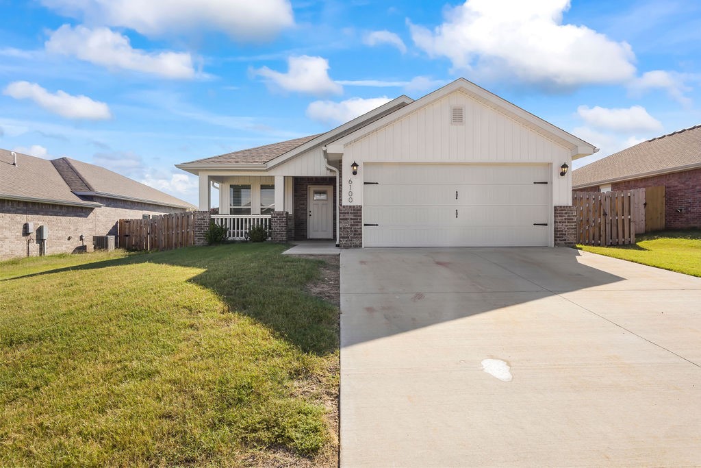 Private Landlord! This 3 year old home is the perfect rental for short commutes to Bentonville, Centerton, Rogers, or Cave Springs! This home has 3 spacious bedrooms and 2 full baths. The open floor plan makes entertaining simple, and the dedicated dining space will fit a large table for fun conversations with family and friends. The primary suite is large and overlooks the tranquil back yard. All other bedrooms are located down a separate hallway. The front and back covered porches will be the perfect place for sitting and enjoying the cool fall evenings! The back yard is fenced for privacy and perfect for BBQs. There is also an open view with no home directly behind this home. A refrigerator, washer, and dryer have been added to make this home truly move-in ready! Owner will review applications on a case by case basis.