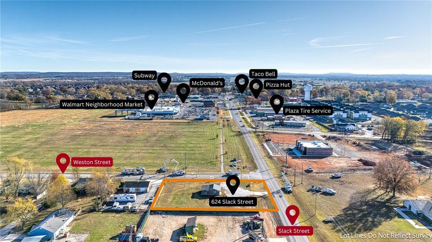 Prime commercial lot in the heart of Pea Ridge, offering 0.55 acres of endless potential! Located in the Central Business District on a high-visibility corner with major road frontage, this property is perfect for a variety of business ventures. Whether you're looking to establish an auto service garage, convenience store, or retail space, the possibilities are endless. With dining options nearby and heavy traffic flow, this is an unbeatable location to grow your business. Seize this opportunity in a highly sought-after area—don’t miss out!
