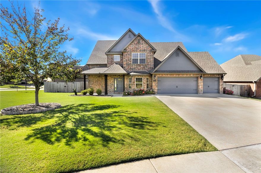 Welcome to this stunning 4BR/3.5BA - 2,600SF home that blends modern comfort with timeless charm. The spacious eat-in kitchen is a true centerpiece, featuring upgraded cabinetry, built-ins, and modern appliances—perfect for everyday living and entertaining. Gather around the beautiful stone, gas log fireplace in the living area, creating a warm and inviting atmosphere. Situated on a large corner lot, this home offers a spacious and private backyard with road access for added convenience. The expansive deck with pergola and built-in gas log fireplace is ideal for outdoor living, all while overlooking the open green space behind the property that provides exceptional views and added privacy. With thoughtful upgrades throughout, including custom cabinetry and quality finishes, this home offers both elegance and functionality. A New roof was installed in 2024 & a New HVAC in 2023. A rare find with ample space inside and out—don't miss the chance to make it yours!