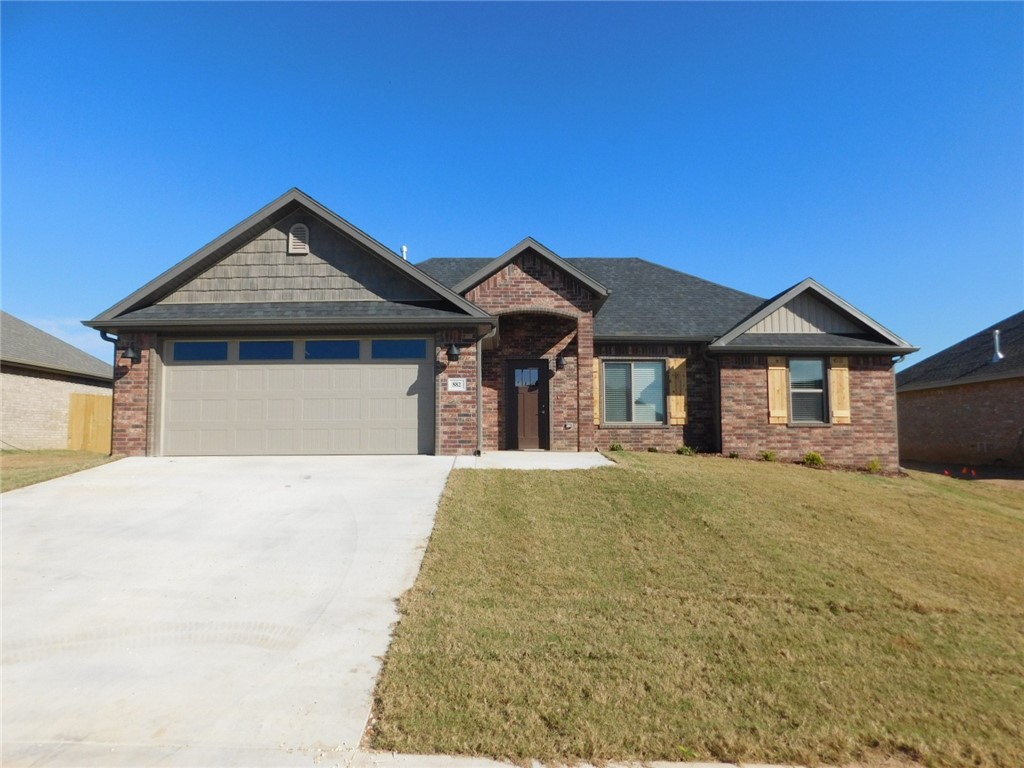 Brand new! All-brick 1,504 sq. ft. home featuring 3 BR, 2 BA, 2 car garage, vinyl plank flooring, fireplace, granite tops, large pantry, split bedrooms, huge walk-in closet & 2" blinds. Large covered patio, fully sodded yard & privacy fenced. Builder will pay up to $3000 of buyers closing cost.