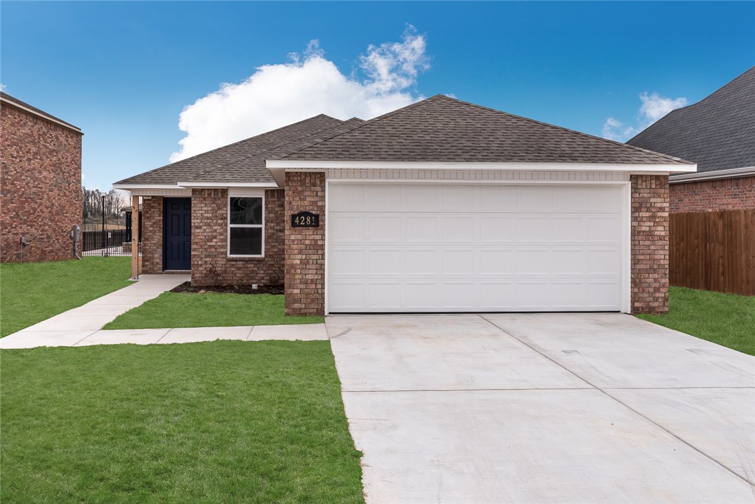 Charming brick home minutes from i-49! Kitchen and Living areas feature beautiful hard surface flooring with granite counter tops. Features large master bed with plenty of space. This home sits on a great lot and has neighborhood pool!