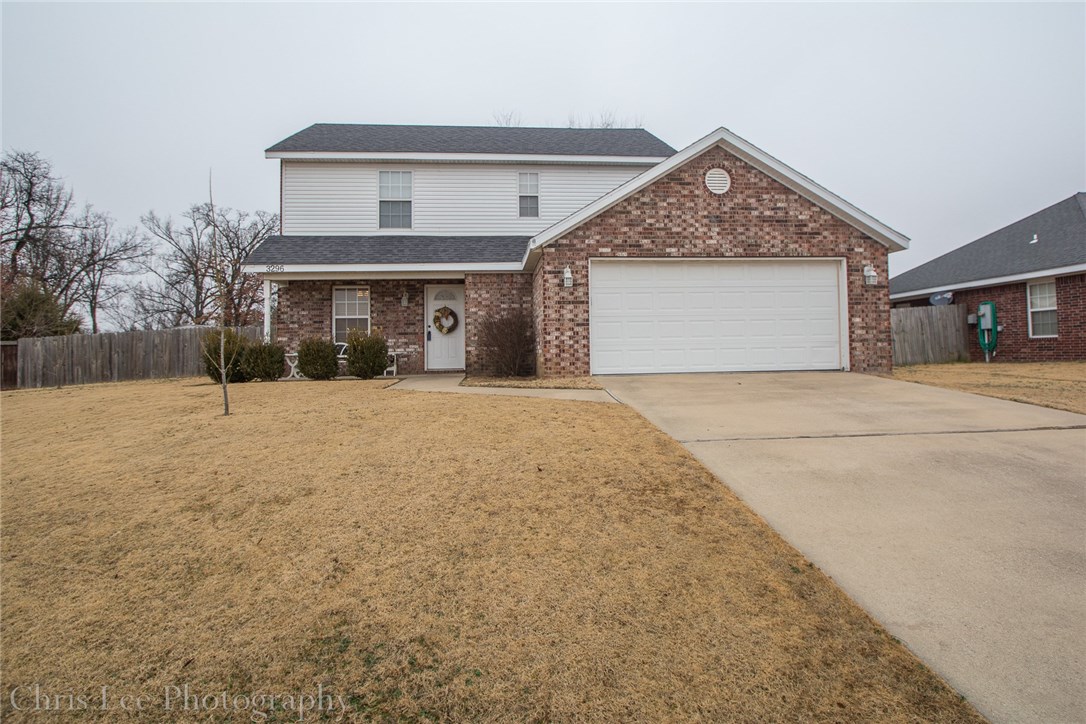 Move-In Ready home in Springdale School District with upgraded amenities. Living room, formal dining, and office downstairs. Master bedroom and 2 guest bedrooms upstairs. Kitchen features can lighting, tiled backsplash, & granite counters. Wood laminate flooring in living room. Tiled formal dining and wet areas. Private master bedroom balcony with French door access. Oversized lot with fenced backyard and storage building. 2 car garage. New roof in 2014.