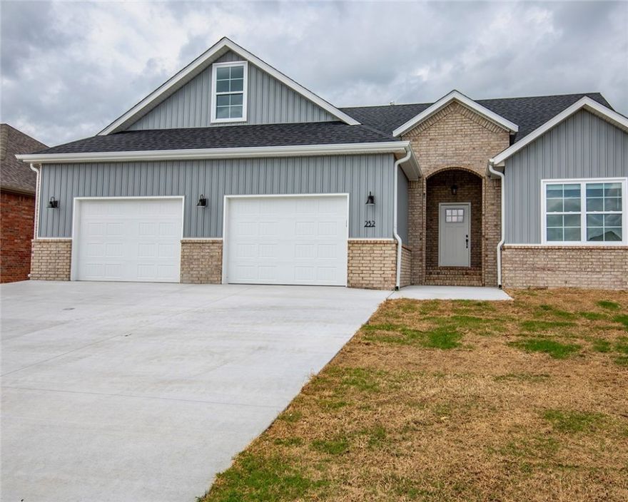 Extremely nice brand new, beautiful 3 BR, 2 BA brick home - a must see! It is on the back street in the beautiful Mountain View Estates Subdivision with all you could want inside and out! Very nicely appointed with outstanding colors and finishes. The main floor is all luxury vinyl plank flooring, split floor plan, gas log fireplace, energy star appliances, covered patio, blinds, gutters and more! The carpeted stairwell leads up to a large bonus room upstairs that could be a playroom, craft room, office or whatever you need (it also has its own HVAC unit!).