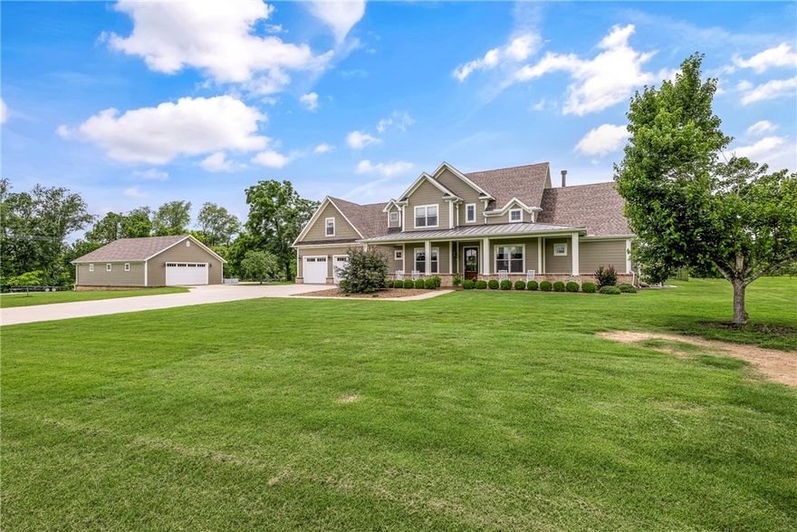 BEAUTIFUL,SECLUDED,IMMACULATE HOME with a guest or MIL separate home. Burton pool, Shop. and Loafing Shed on this 5.33 acres close to Bentonville and all NWA has to offer. This is a one of a kind piece of property. Please look at attached list of amenities.