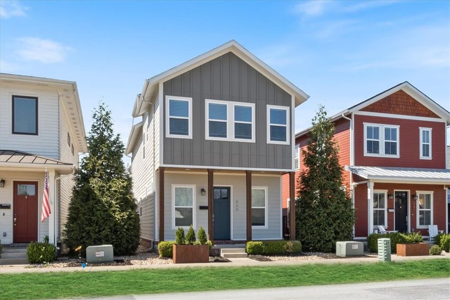 Check out this impressive home by Newell Development. Features 4 bedrooms, 3.5 baths and equipped with a nice backyard. Located in the Arts District of downtown Bentonville! Situated a 1/2 block from the Skylight Theatre and within walking or biking distance to the downtown square, Ledger, Crystal Bridges, The Momentary, 8th St Market, and the new Wal-Mart campus. Inside, the home is flooded with natural light, accentuating its open-concept design. The kitchen features a sleek farmhouse sink, beautiful cabinets, and kitchen island. The primary bedroom/bath is on the main level, showcasing a double vanity and a spacious walk-in tile shower. Additionally, a convenient mudroom leads to a landscaped patio space; perfect for outdoor gatherings and entertaining guests. 2 car custom detached garage! There has also been one owner since constructed. Don't miss out on this exceptional opportunity to enjoy contemporary living in a highly sought-after location.