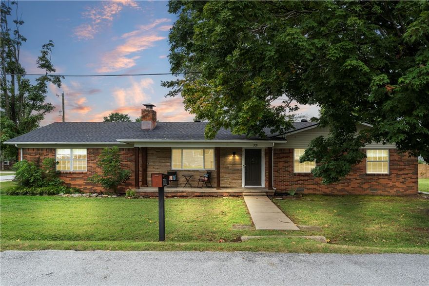 Discover Bentonville living in this updated ranch-style home  on a spacious corner lot, less than a mile from Coler Mountain Bike Preserve and just minutes to Slaughter Pen, Downtown Bentonville, and the new Walmart Home Office. The smart split floor plan features multiple living areas, oversized windows, new luxury vinyl  floors, and a brick fireplace as the centerpiece. A versatile bonus room provides space for a home office, studio, game room, or guest suite. For added peace of mind, the home features a new roof!  Also perfectly positioned for a perfect investment property!  Outdoor adventures to vibrant culture and top-rated amenities, everything you love about Bentonville is right at your doorstep.