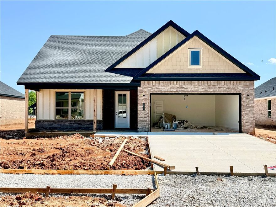 Welcome to Pea Ridge a Fast-Growing Community!Discover the perfect blend of comfort and convenience in the Yorktown subdivision, where you'll find scenic beauty, top-rated schools, and nearby parks. This Stork Plan home offers 4 spacious bedrooms, 2.5 bathrooms, and thoughtfully designed living spaces that feel bright and inviting.Step inside to luxury vinyl plank flooring and an open-concept design where the kitchen, living, and dining areas flow effortlessly together. The kitchen is a chef's dream, featuring ample storage and a walk-in shelved pantry. Outdoors, enjoy covered front and back patio--perfect for relaxation and entertaining. For a limited time rates starting at 4.99% OR $7,500 from builder & up to $4K from preferred lender. For access to see all the homes stop by the model home at 1602 Christman St. Open Monday, Tuesday,Thursday, and Friday from 10-4 and Sunday 1-4.