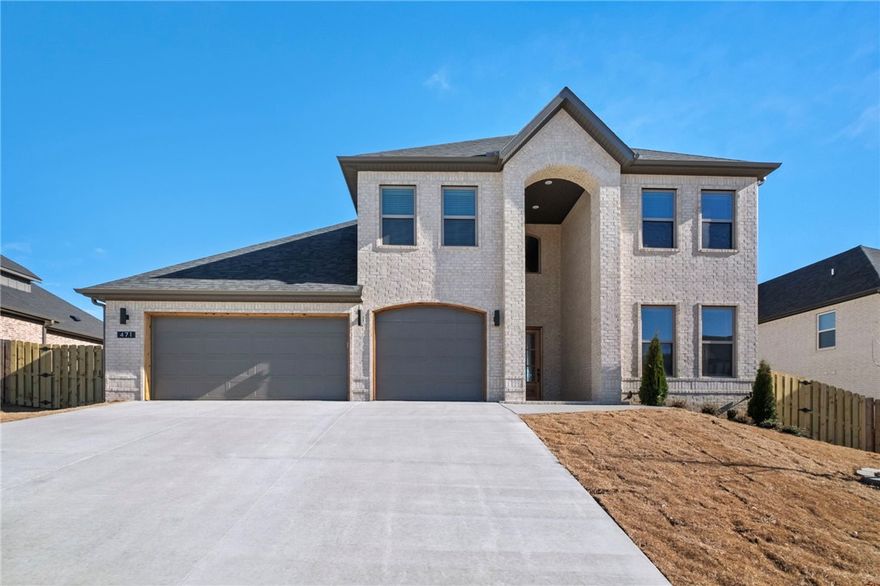 Builder is offering up to $10,000 toward closing costs, interest-rate buydown, or appliances with an acceptable offer! The brand-new Charleston plan is a showstopper loaded with upgrades. Perfectly positioned on a .18 acre lot, this home welcomes you with a 2-story entryway filled with natural light and windows at every turn. Enjoy soaring vaulted ceilings and a floor-to-ceiling quartz-wrapped fireplace as the main focal point. The kitchen includes cabinets to the ceiling, walk-in pantry, quartz waterfall island, & elevated lighting. The primary suite features a soaking tub, dual vanities, 2 closets, & shower with rainfall head. The main level also offers a full bed & bath plus laundry. Upstairs provides two addl. beds, full bath, and a small flex space ideal for a sitting area or desk. Step outside to a covered back patio perfect for crisp mornings or golden hour, complete with gas stub for easy grill hookup. Storage lover's dream! Enjoy a community clubhouse & pool, pond with walking trails, and more in phase 2.