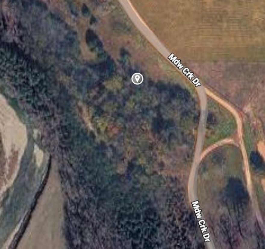 Wooded tract with nice spot to build.