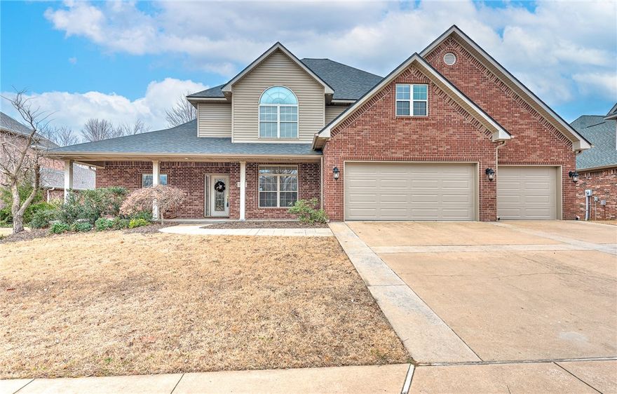 Welcome to this stunning home just 10 minutes from Bentonville Square! As you approach you’ll be greeted by a charming front porch. Step inside and be captivated by the high ceilings and the elegance of a formal dining room featuring built-in cabinetry, perfect for entertaining. With 4 spacious bedrooms, a loft, and additional flex space, this home offers plenty of room for your family’s needs. Three of the 3.5 baths have been beautifully remodeled, adding modern touches throughout. The large kitchen is a chef's dream, complete with a central island and double ovens perfect for preparing meals and gathering. The primary bedroom is a private retreat, leading out to a secluded hot tub space, ideal for relaxation. Outside, you’ll also enjoy a lovely covered back patio, offering an inviting space to unwind, plus a convenient storage shed for all your outdoor essentials. This home blends comfort and style in an unbeatable location. Seller has updated some of the flooring.