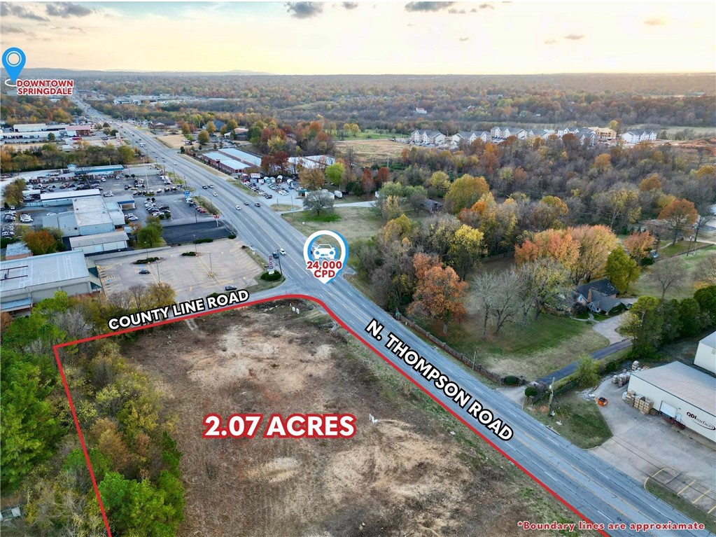 Hard signalized corner Incoming. Razorback Greenway Incoming. Turning Lane Incoming. Zoned C-2
Also Packaged with Northern Adjacent Parcel
ML#1295098