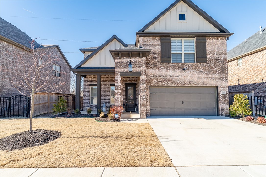 Welcome to this stunning 3-bedroom, 2.5-bathroom home with exquisite features throughout. Step inside and be greeted by the warm ambiance of wood floors in the living spaces and kitchen, complemented by sleek tile in the wet areas and carpet in the bedrooms. Enjoy an abundance of beautiful natural light streaming in through large windows throughout. The open concept design seamlessly connects the living, kitchen, and dining room, with the living area featuring a cozy gas fireplace. The kitchen is a chef's dream, boasting elegant granite countertops, Frigidaire Gallery appliances, a gas cooktop, and a convenient pantry. Upstairs, you'll find all 3 bedrooms, including the spacious primary suite, which offers dual vanities, a relaxing whirlpool tub, a luxurious all-tile shower, and two primary closets. Additional highlights of this home include a 2-car garage and a lovely back deck complete with a charming pergola, perfect for outdoor entertainment.