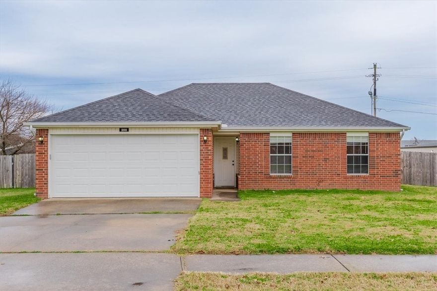 Beautifully updated 3-bedroom, 2-bath home in a sought-after Centerton subdivision, just minutes from shopping, dining, and Bentonville West schools. This well-cared-for property features a welcoming living room with a cozy corner gas-log fireplace, ceramic tile in all wet areas, and an efficient, comfortable layout. The spacious, fully fenced backyard is ideal for pets, play, or outdoor entertaining and includes a large storage shed for added convenience. Buyers will appreciate the numerous recent upgrades that add value and peace of mind, including: new garage door & opener (2024), updated fencing (2023–2024), HVAC system (2023 with 10-year part warranty), water heater (2021), refreshed flooring (2018–2019), and new blinds (2018). Move-in ready and low-maintenance, this home is perfect for first-time buyers, downsizers, or investors looking for a great opportunity in a fantastic Centerton location. Don’t miss your chance to make it yours!