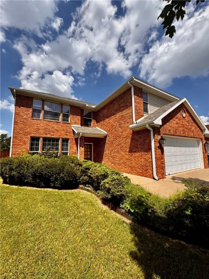 Don’t miss this spacious Bentonville home tucked away on a quiet cul-de-sac! Inside, you’ll find a versatile study, cozy breakfast nook, bonus room, and a chef’s kitchen with granite counters and plenty of space to gather. Fresh paint throughout adds a bright, updated feel. The primary suite offers a spa-like bath for the perfect retreat. Step outside to a large fenced backyard with a flagstone patio, outdoor cook area, pergola, and sitting area—ideal for entertaining or relaxing. Enjoy neighborhood trails, pool, and playground just around the corner. Prime lot at 15 Bluestem Lane—this one won’t last!** FIRST MONTH FREE IF MOVED IN BY OCTOBER 10**