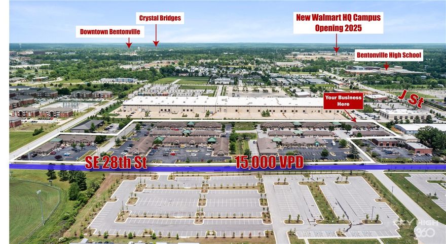 1,300 SF office space available for lease in Oak Trace Office Park in Bentonville. The suite offers six private offices, a dedicated conference room, a private restroom, and a kitchen/breakroom. It is a turnkey option that works well for small teams, growing businesses, or companies seeking a satellite location near key Bentonville amenities. Electric, gas, water, landscaping, trash service, and parking lot maintenance are provided and cared for by the landlord and property management. Tenants have access to ample on site parking and may place signage on the building and the street side marquee. Oak Trace is only five minutes from downtown Bentonville and the new Walmart Home Office, and only 15 minutes from the XNA airport. $80 per 1000SF monthly utility fee.