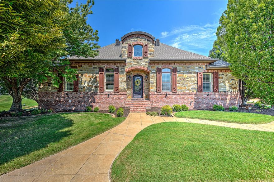 Amazing golf front home located in sought after Shadow Valley. Enjoy the gourmet kitchen with Jenn Air appliances, large open living space, and huge primary bedroom with fireplace and en-suite. Entertain guests in the game room or in the home theater. The recently renovated inground pool with spa is a great way to cool off on hot Arkansas days. Watch incredible sunsets from the upstairs deck or enjoy views of the lake and waterfall from your back patio. GOLF MEMBERSHIP TRANSFERS.  Call today for your private showing!