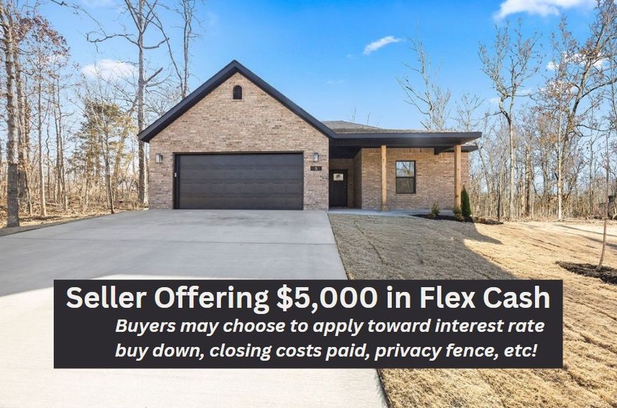 *Builder offering $5,000 toward Buyer's Closing Costs* Nice sized corner lot. Minutes to Loch Lomond and Lakepoint Restaurant and Marina. Not far from Tunnel Vision Mtb trail. Home's interior features an open layout with a large granite island, stainless steel appliances, and a pantry. LVP flooring throughout. Dedicated laundry room. Hot Water recirculation system. Builder offers a TWO YEAR warranty. Come enjoy Bella Vista and all of its beautiful amenities in this NEW home. Ready for offers now - approx. completion early August. *All photos - interior and exterior - are of a previous home by the builder with the same layout and similar finishes. *3rd room to be considered an office/study or other non-sleeping room. This lot is and will be deeded as a 2-bed septic. Acknowledgment of this fact to be submitted with offer.*