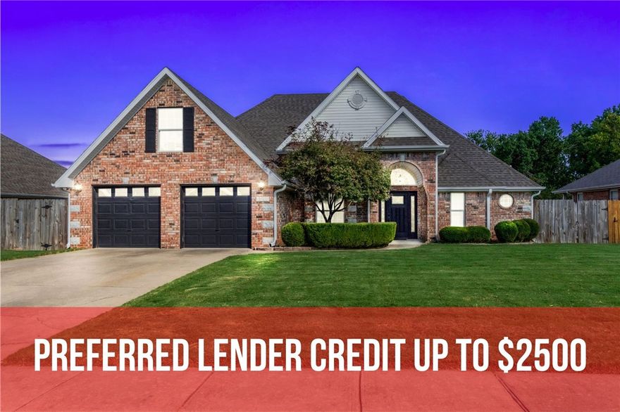 Home is truly where the heart is, and you’ll fall in love with this gorgeous all-brick home in the sought-after Breckenridge Subdivision! Step inside to soaring 14’ ceilings, sleek quartz finishes, and an inviting split floor plan perfect for modern living. The spacious primary suite is a true retreat, featuring a newly renovated bathroom with a dual vanity and plenty of natural light. With 4 bedrooms and 2 bathrooms, this home offers both style and functionality. The location is unbeatable—just steps away from trails, a quick bike ride to Lake Atalanta, and only 2 miles from vibrant downtown Rogers! Also, up to $2500 in closing costs or interest rate buy-down with the preferred lender.