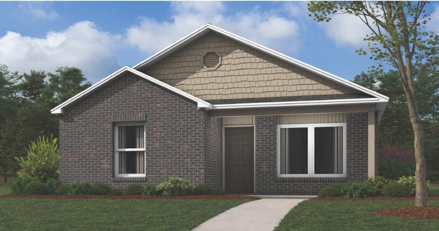 The charming Monaco plan is packed with curb appeal. Enjoy your evenings on the inviting covered front porch. This home features an open floor plan with 3 bedrooms, 2 bathrooms, a spacious living area, and a remarkable eat-in kitchen fully equipped with energy-efficient appliances, ample counter space, and a sizable pantry. Plus, a great covered back porch. Learn more about this home today! *Photos are of similar model.