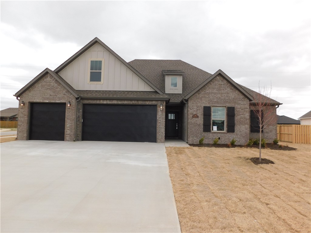 Beautiful 5 bedroom, 3 bedroom, 3 car garage home in South Point Subdivision. 2500 sf home features a functional upstairs and the 5th bedroom could be used as a bonus room. Open floor plan and inviting spacious covered back porch. Currently in the Har-Ber School district, with easy access to I-49. Tons of quality features. Come take a look.