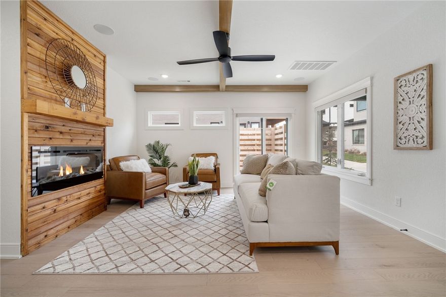 Gorgeous NEW construction home in Downtown Bentonville. Just a few minutes by foot or bike to the Bentonville Square, Crystal Bridges, trails, restaurants, shopping and entertainment. This open concept floor plan is an entertainers dream! 4 Bedrooms (Primary on main floor) PLUS huge bonus room.  A clean and modern color palette creates a calm and restful retreat with the warnth of cedar accents. Large kitchen with custom cabinetry, quartz countertops, upgraded appliance package (including fridge), island with bar seating, and gas cooktop.  Primary Suite on main floor with incredible en suite with spa-like feel including radiant heated floors.  Outside, enjoy your private side yard and patio for extended entertainment. Walk next door to Airship Coffee at the Pumphouse (coming 2023), or just down the sidewalk to Oz Village's community greenspace and pavilion. This is an amazing opportunity to enjoy the low maintenance, downtown lifestyle you've been dreaming of.